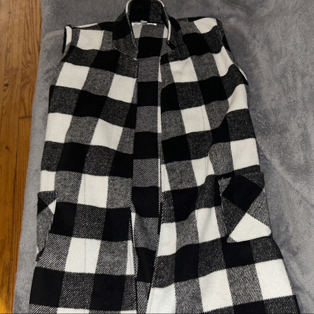 Say What? Black and White Checkered Vest